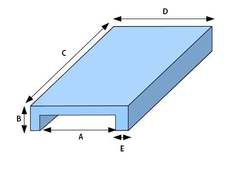 pasamano dimensiones dibujo