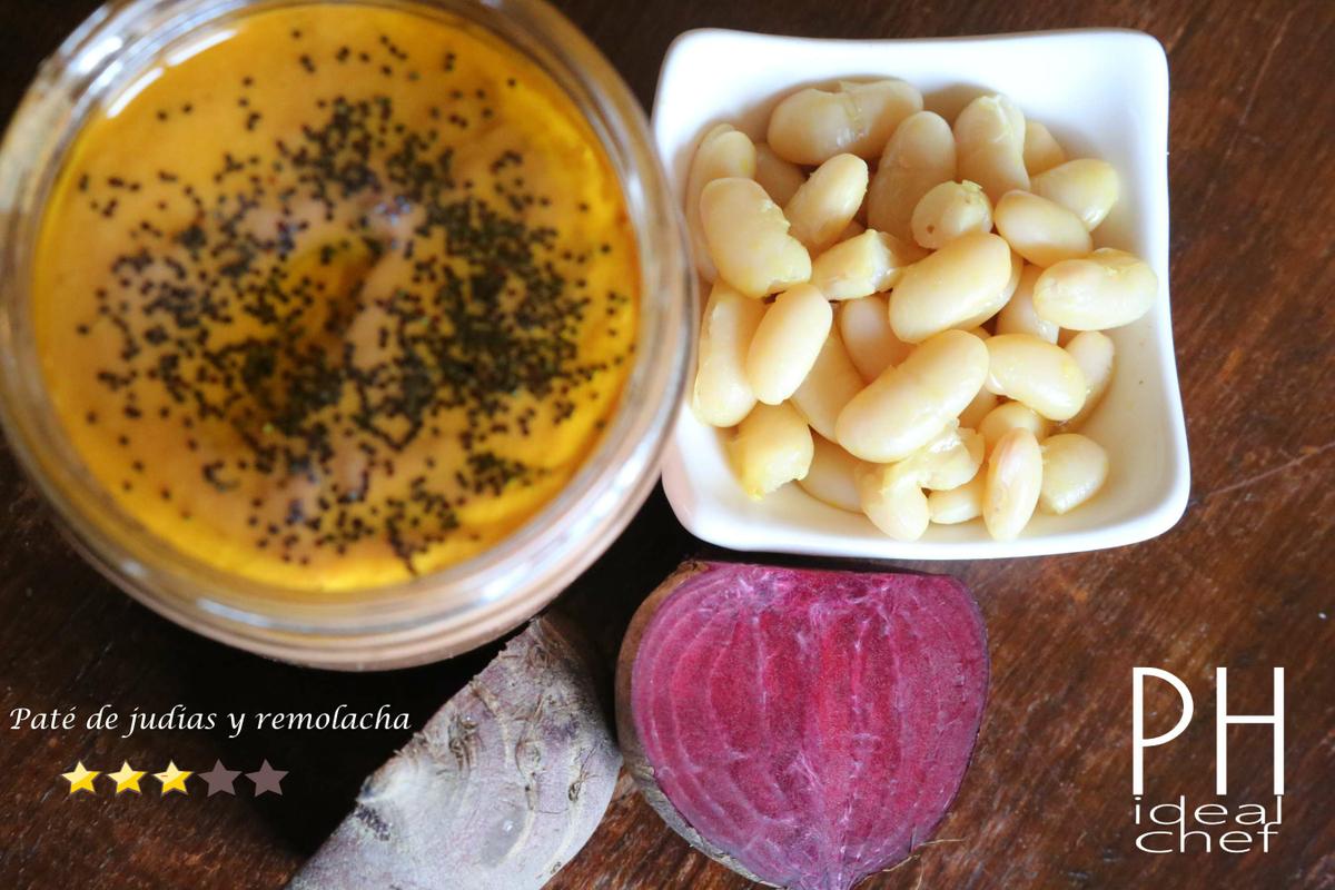 Paté de judías y remolacha alcalina