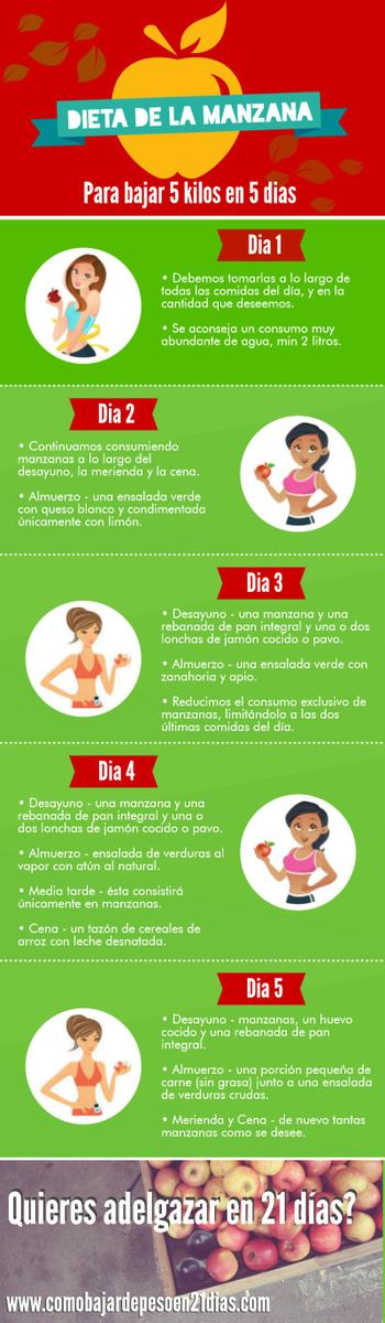 Dieta De La Manzana - Infographic