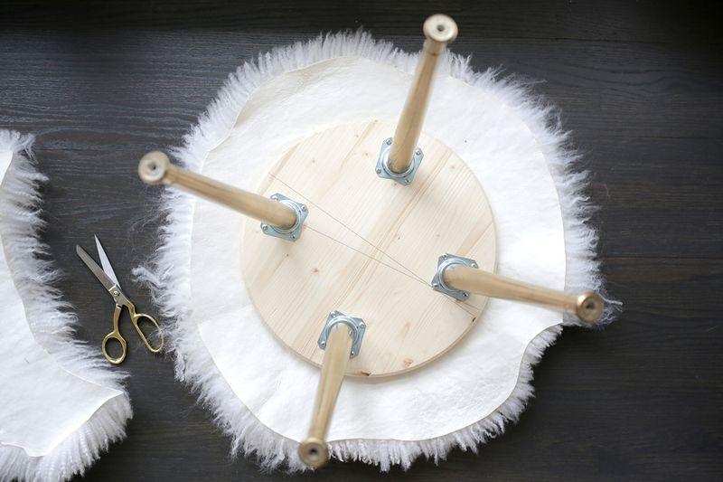 como hacer un taburete piel cortada