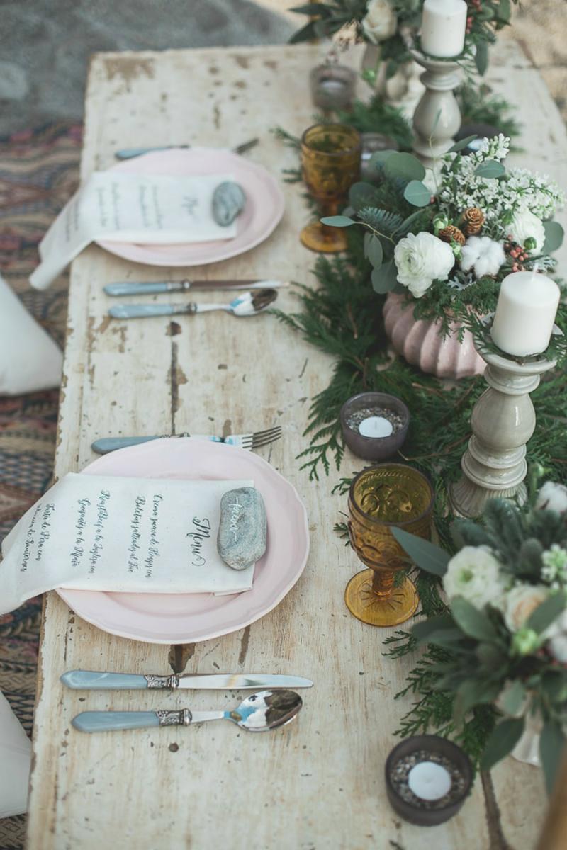 Una boho chic winter wedding en All Lovely Party