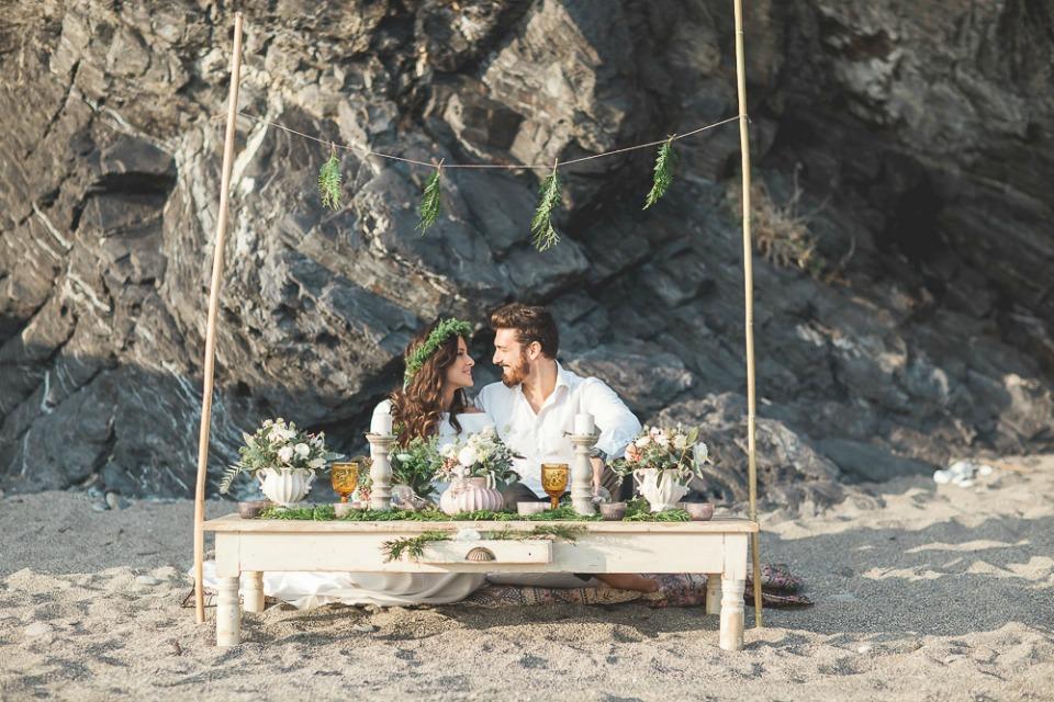 Una boho chic winter wedding en All Lovely Party