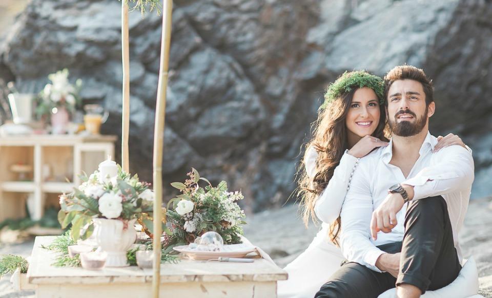 Una boho chic winter wedding en All Lovely Party