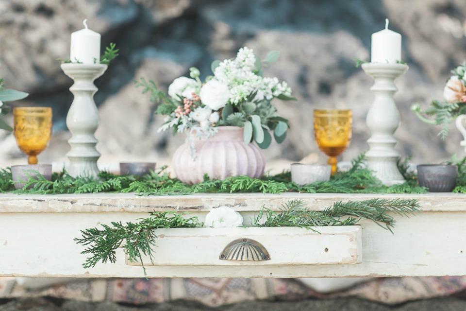 Una boho chic winter wedding en All Lovely Party