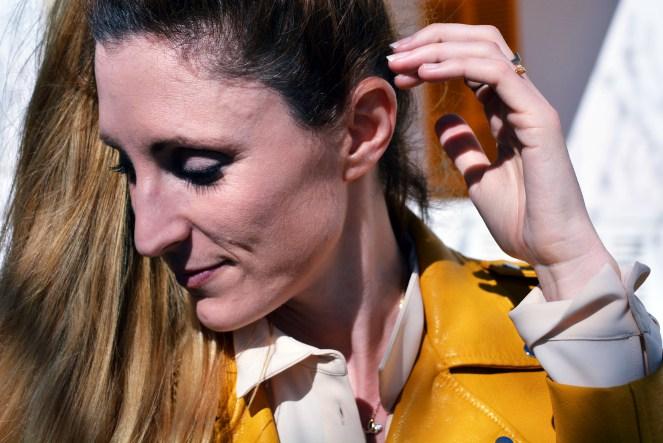 paula casielles yellow biker biker guapa