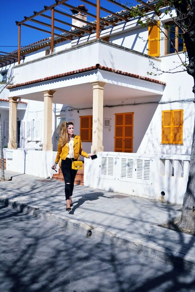 paula casielles yellow biker biker g