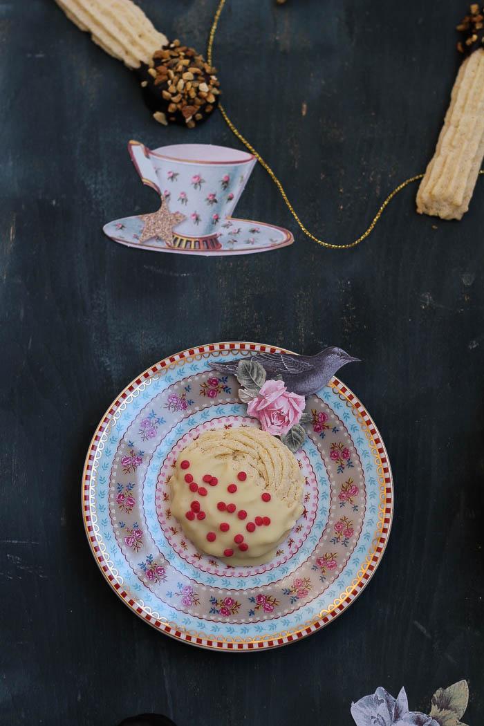 Receta de pastas de té y chocolate blanco