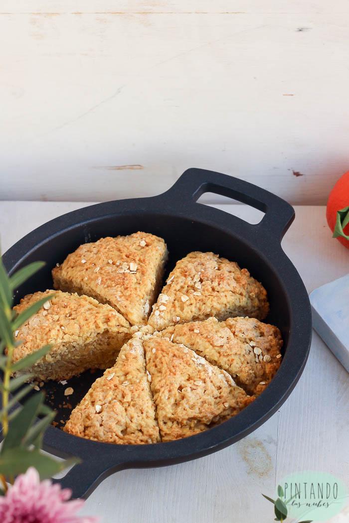 Receta de scones de avena y naranja