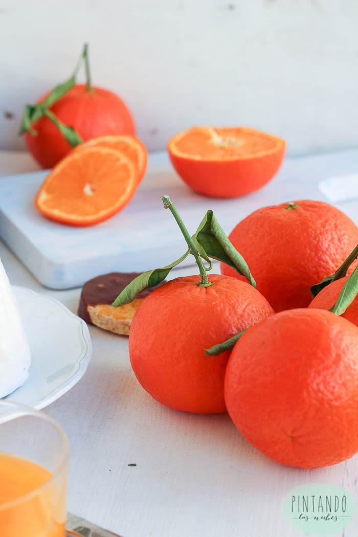 Mandarinas y naranjas por Pintando las nubes