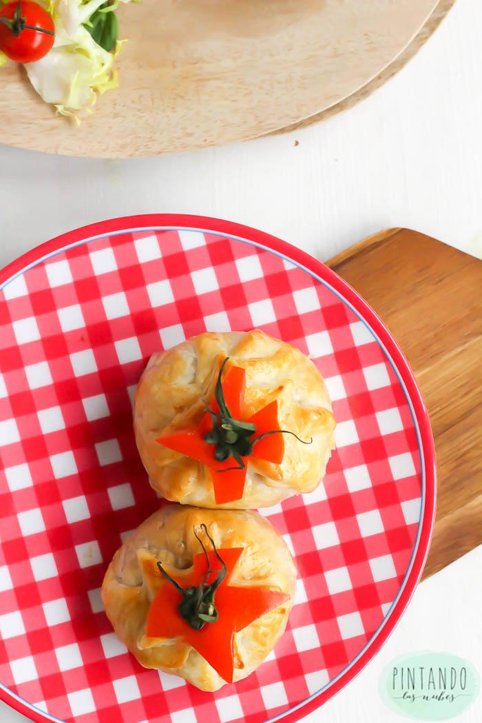 Receta de tomates con hojaldre