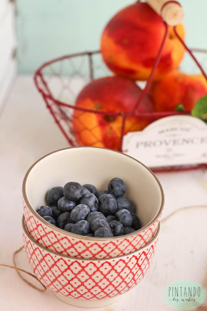 Bol de arándanos azules
