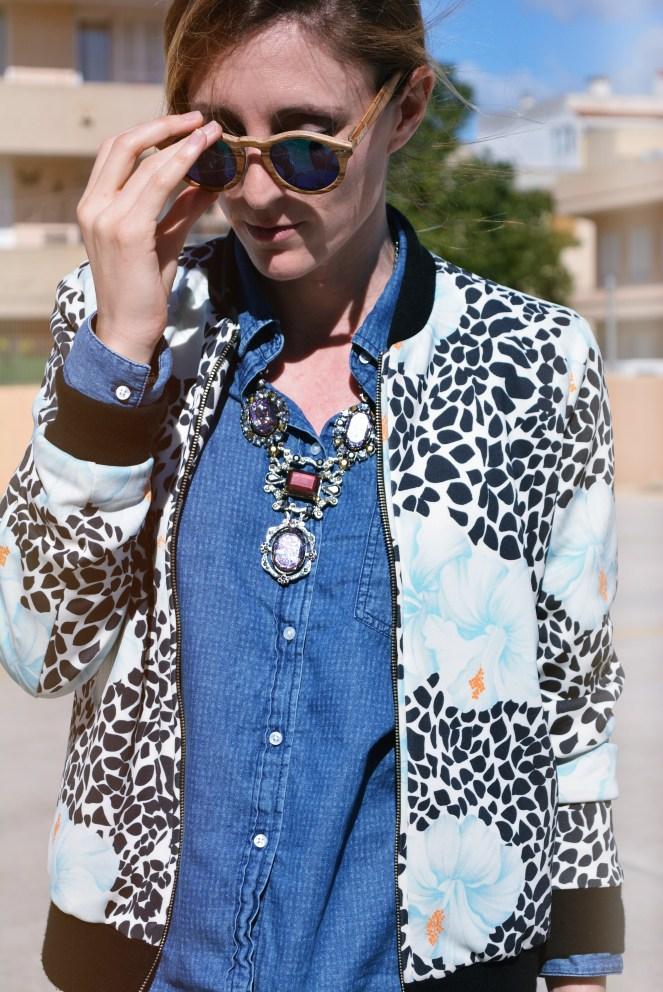 CAZADORA BOMBER + DENIM bomber jacket paula casielles