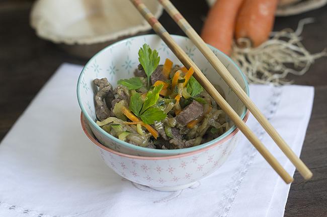 wok de verduras y ternera H