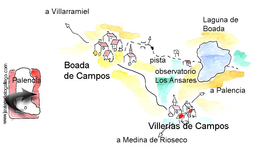 Croquis del paseo hasta la laguna de Boada de Campos. Tierra de Campos. Palencia. Castilla y León. España © Javier Prieto Gallego