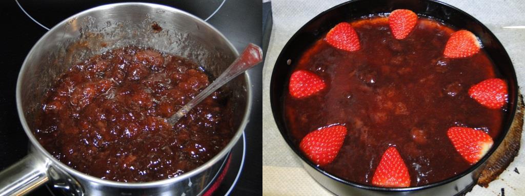 tarta de queso y fresas sin azúcar al horno - 4