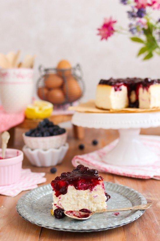 Tarta queso y arándanos 5