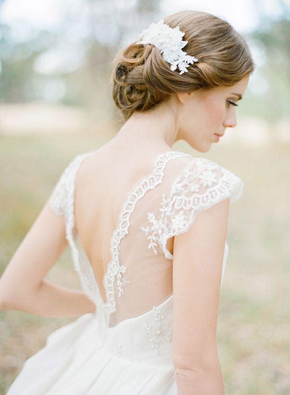 moño pelo corto novia