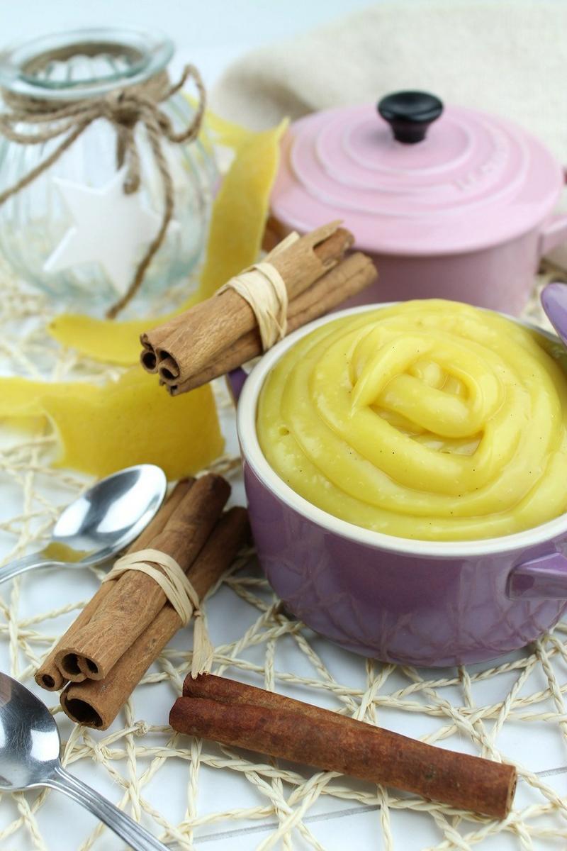 Crema pastelera sin huevo, sin leche y sin gluten light