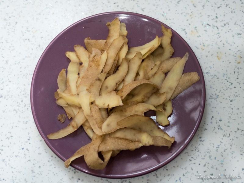 Piel de patatas en el microondas