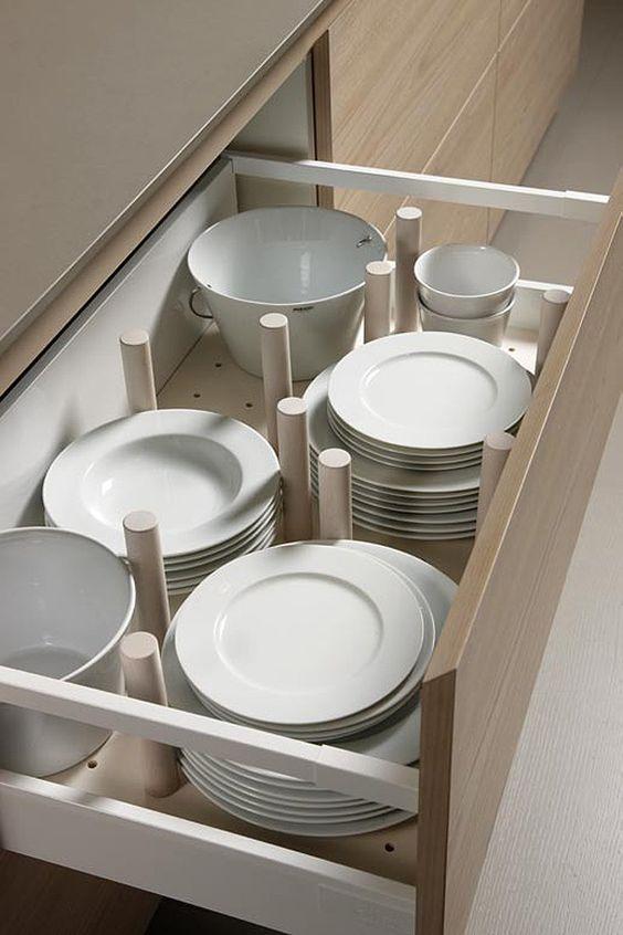 organizador prefabricado 13 transparentes prefabricado orden en cocina www.decharcoencharco.com