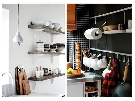 baldas y ganchos orden en cocina www.decharcoencharco.com