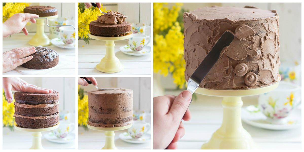 Tarta de chocolate, zanahoria y piña