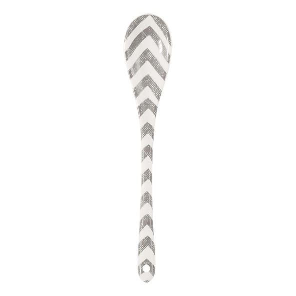 Cuchara De Cerámica Chevron Gris Green Gate