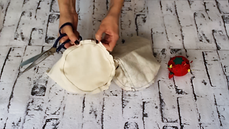 cestas de tela redondas- bases cesta tela cosidas