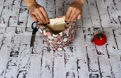 cestas de tela redondas - cesta tela terminada 1