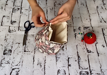 cestas de tela redondas - cesta tela terminada 2