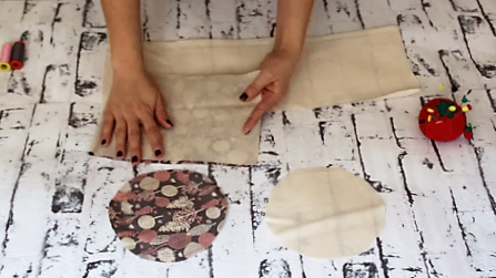 cestas de tela redondas - cerrando laterla cesta tela