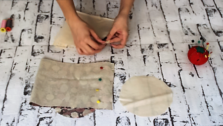 cestas de tela redondas - cerrando lateral forro cesta tela