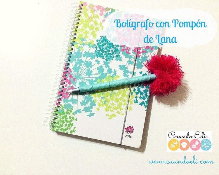 Boligrafo con Pompón de Lana