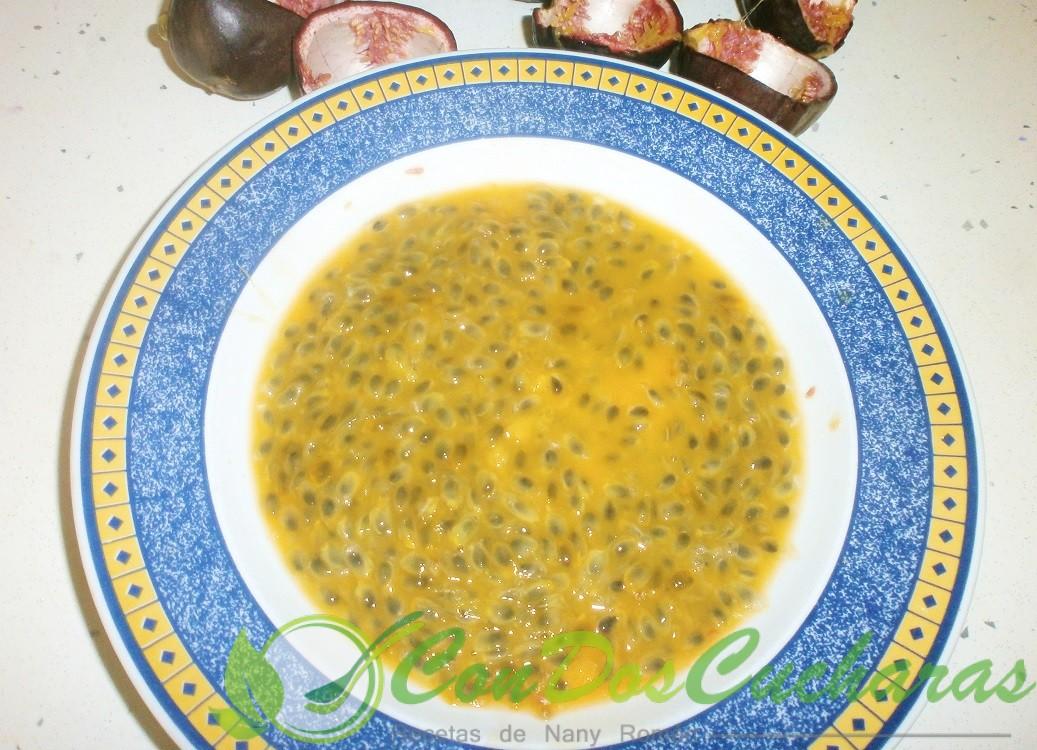 Vasitos de tapioca y maracuya