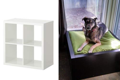 cómo hacer una cama para perro con un mueble kallax de ikea