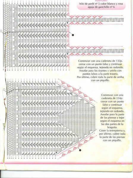 braguitas bebé en ganchillo patrón o gráfico