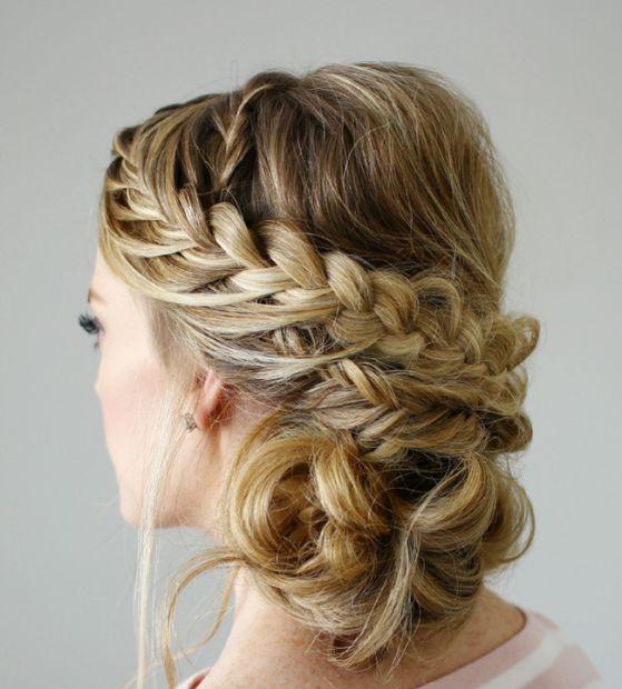 trenzado estilo diadema semirecogido