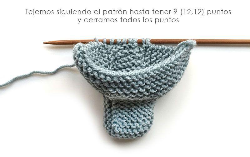 Botitas o Patudos de punto. Tutoría y patrón patrones gratuito 