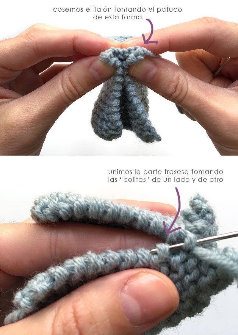 Botitas o Patudos de punto. Tutorial y patrón patrones gratuito 