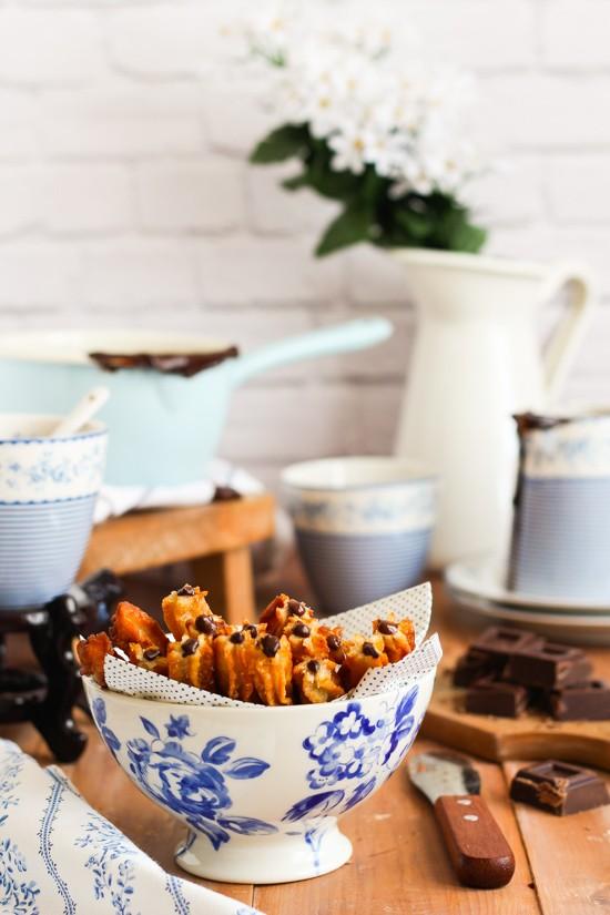 Churros rellenos de chocolate 6