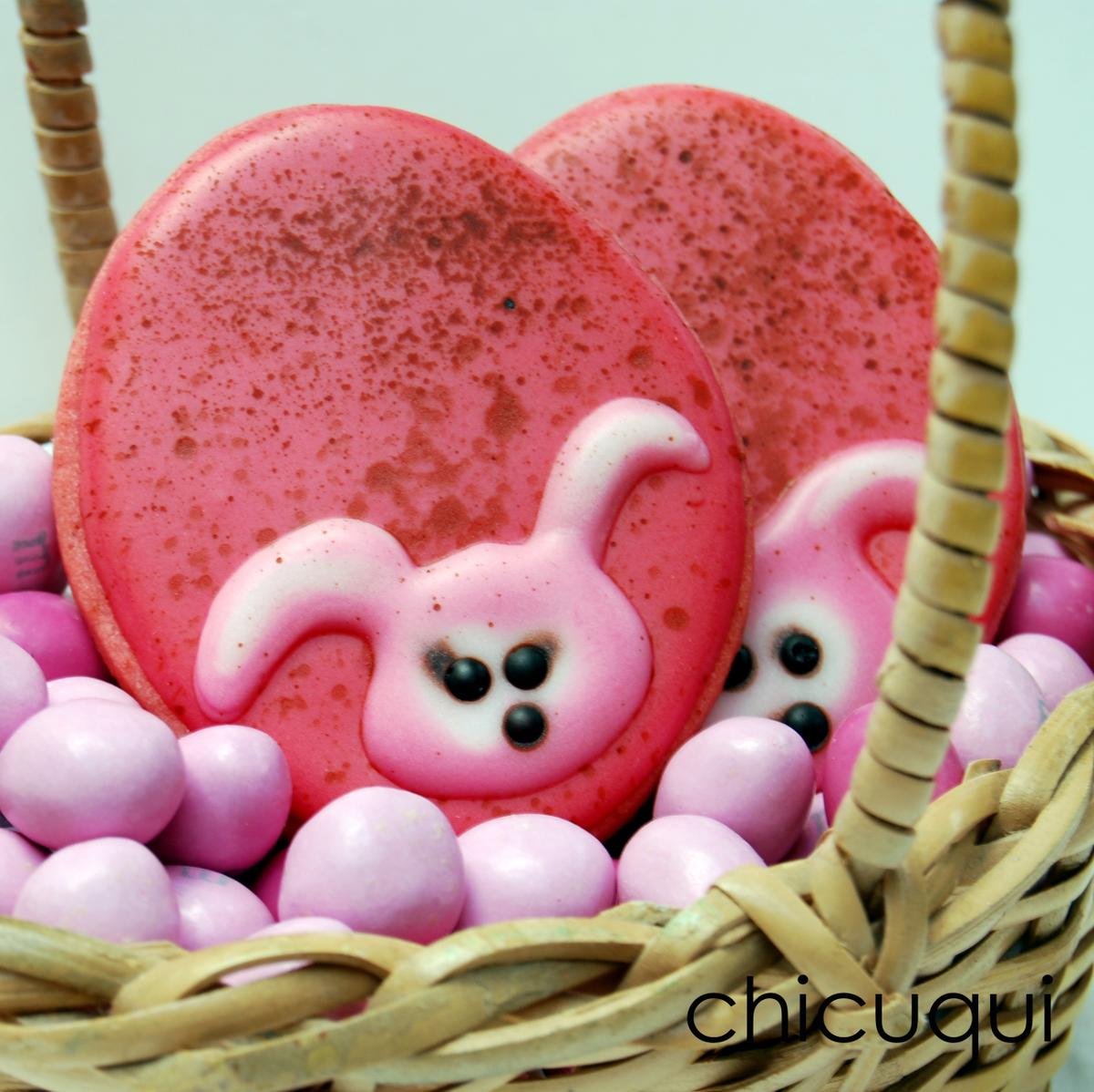 Pascua galletas decoradas huevos rosas Easter decorated cookies chicuqui.com