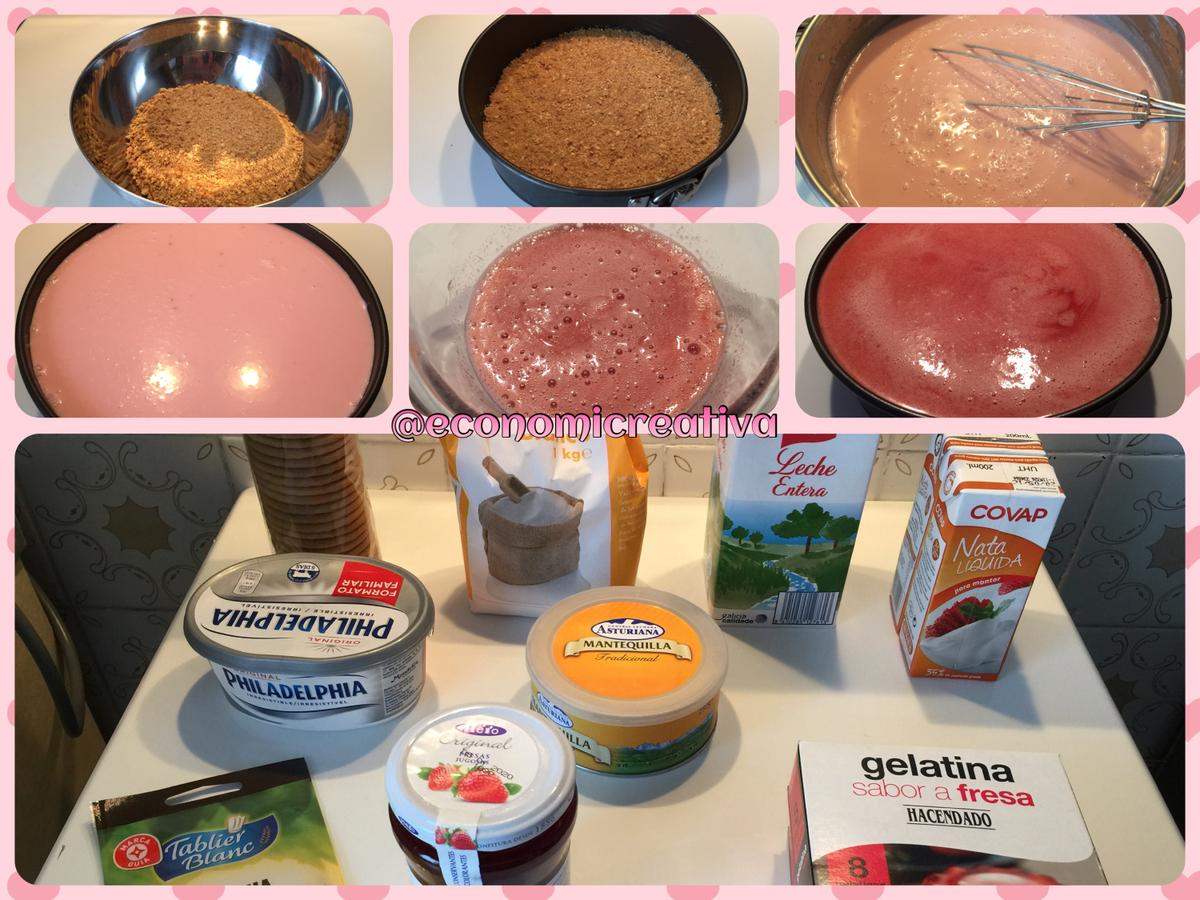 Tarta Petit Suisse - Preparación