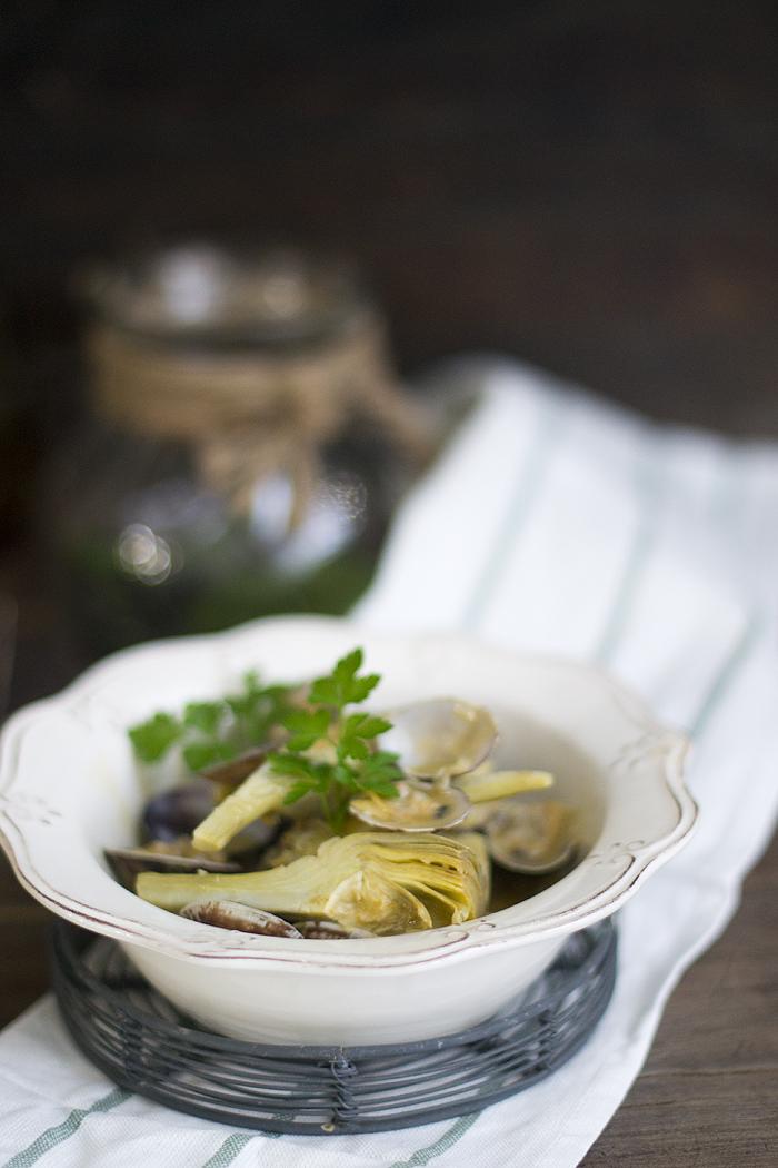 alcachofas con alemejas