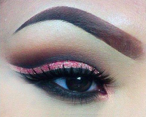 maquillaje con gliter