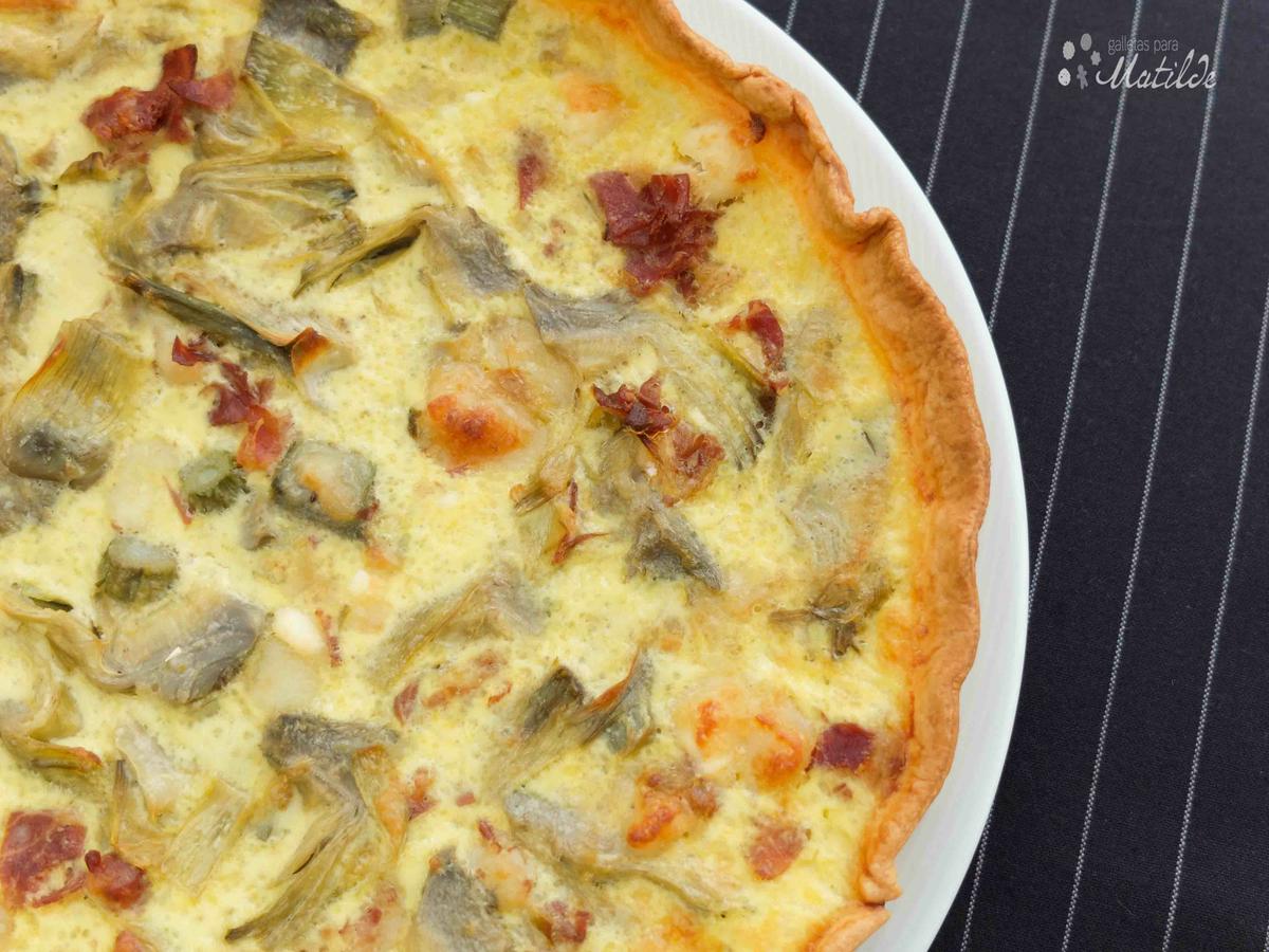 Quiche de alcachofas