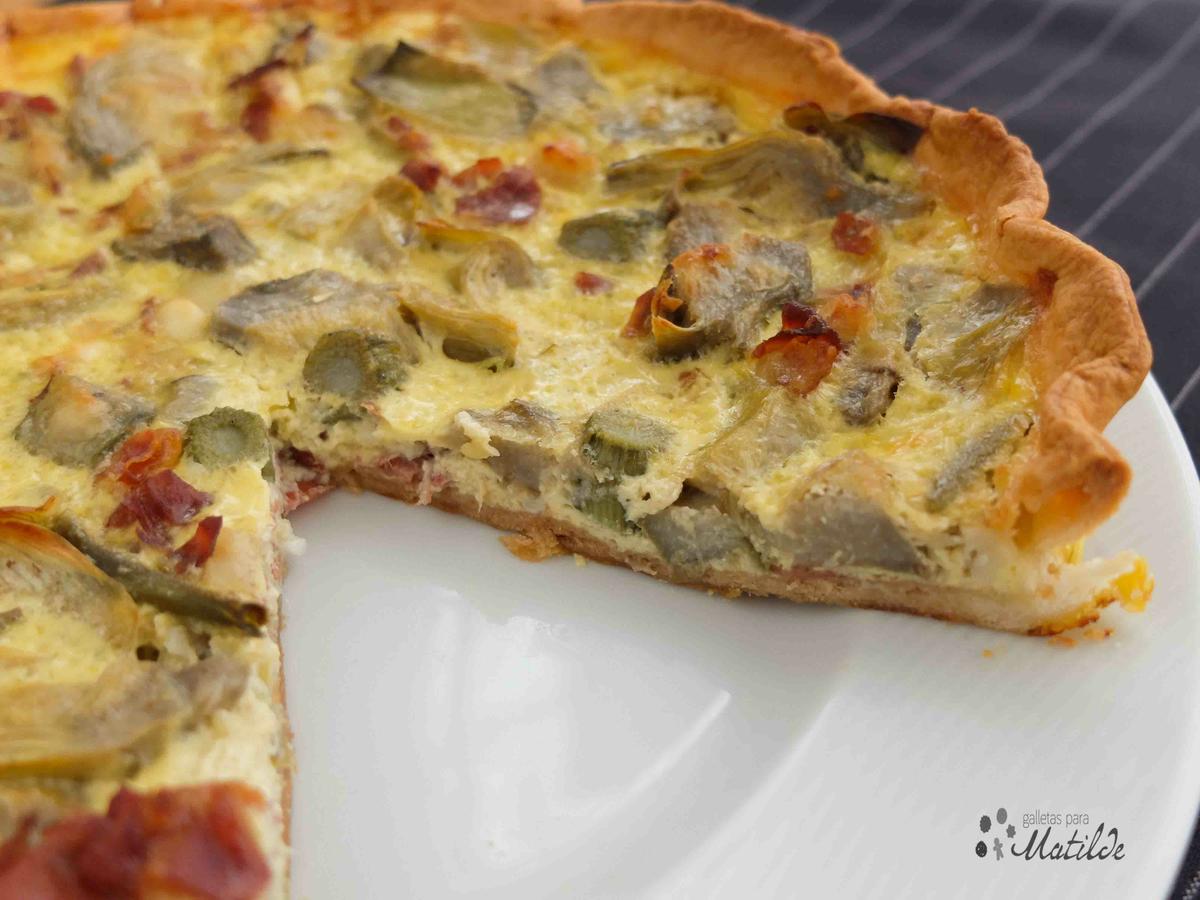 Quiche de alcachofas