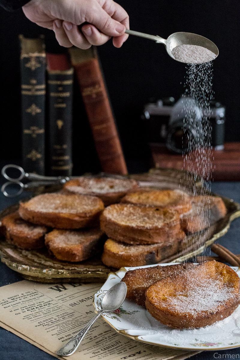 Torrijas caseras azucar