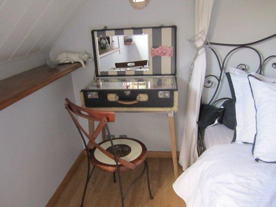 decorar con maletas y reciclar como tocador