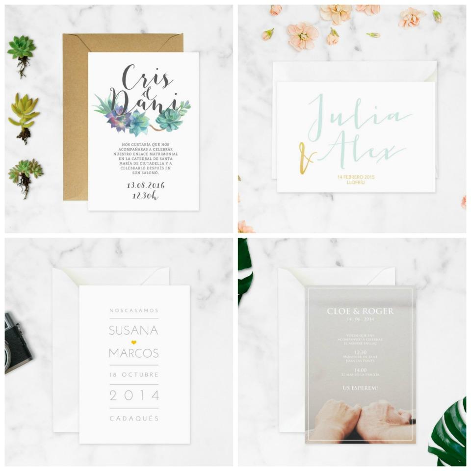 Invitaciones de boda personalizables de Once Upon a Cake