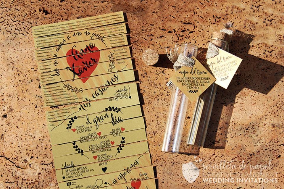 Invitaciones de boda personalizables de Servilleta de Papel